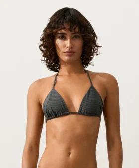 Triangel-Bikinis aus Jacquard mit Washed-Effekt