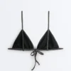 Triangel-Bikinis aus Jacquard mit Washed-Effekt Triangel-Bikinis aus Jacquard mit Washed-Effekt
