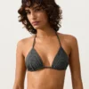 Triangel-Bikinis aus Jacquard mit Washed-Effekt Triangel-Bikinis aus Jacquard mit Washed-Effekt