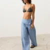 Triangel-Bikinis aus Jacquard mit Washed-Effekt Triangel-Bikinis aus Jacquard mit Washed-Effekt