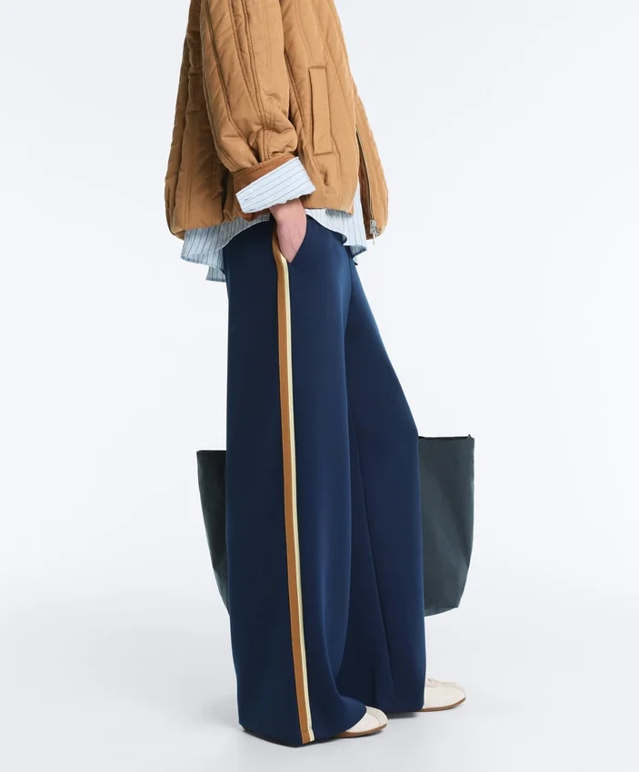 Twill-Hose mit geradem Bein und Seitenband Twill-Hose mit geradem Bein und Seitenband