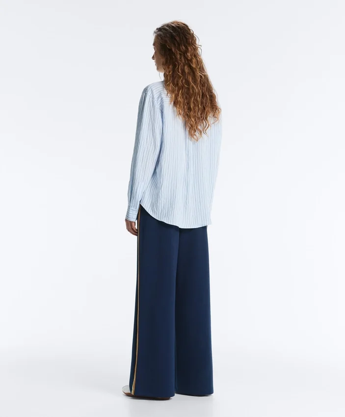 Twill-Hose mit geradem Bein und Seitenband Twill-Hose mit geradem Bein und Seitenband