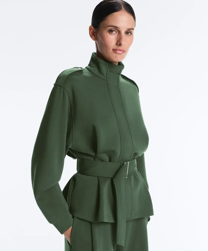 Utility-Jacke aus Tweed mit Gürtel Utility-Jacke aus Tweed mit Gürtel