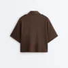 Utility-Sweatshirt mit kurzen Ärmeln aus Baumwoll-Piqué Utility-Sweatshirt mit kurzen Ärmeln aus Baumwoll-Piqué