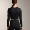 Vielseitig tragbares, langärmeliges Lyocell-Mischung-T-Shirt mit Knoten Vielseitig tragbares, langärmeliges Lyocell-Mischung-T-Shirt mit Knoten