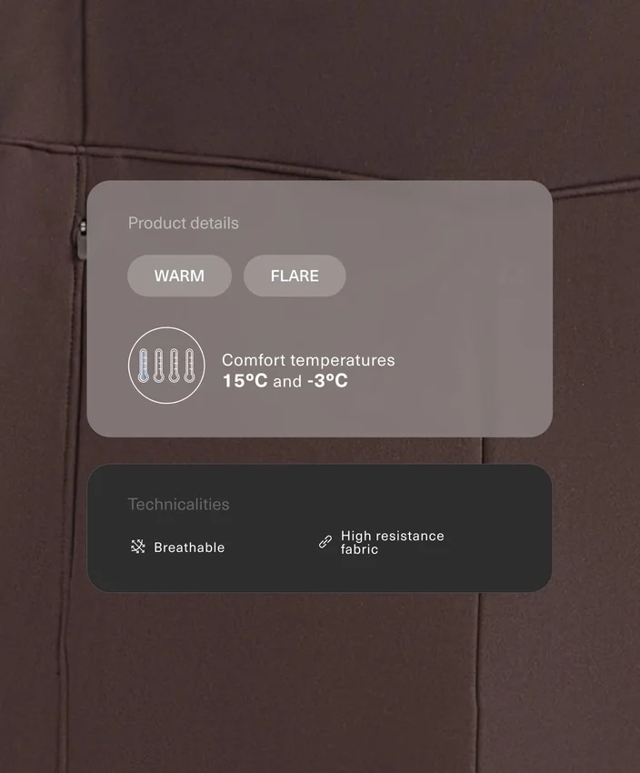 Warme Flare-Hose mit hoher Leibhöhe und Taschen Warme Flare-Hose mit hoher Leibhöhe und Taschen
