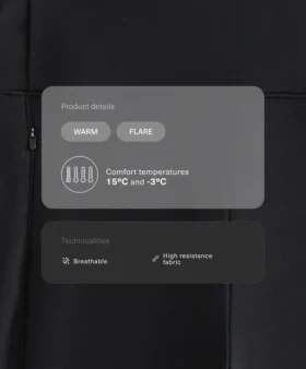 Warme Flare-Hose mit hoher Leibhöhe und Taschen