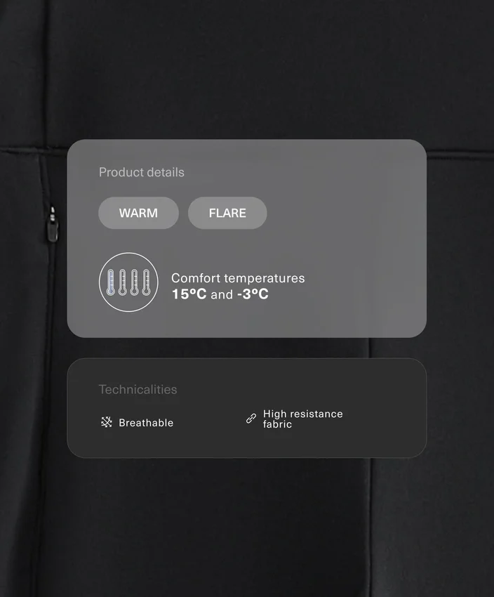 Warme Flare-Hose mit hoher Leibhöhe und Taschen Warme Flare-Hose mit hoher Leibhöhe und Taschen