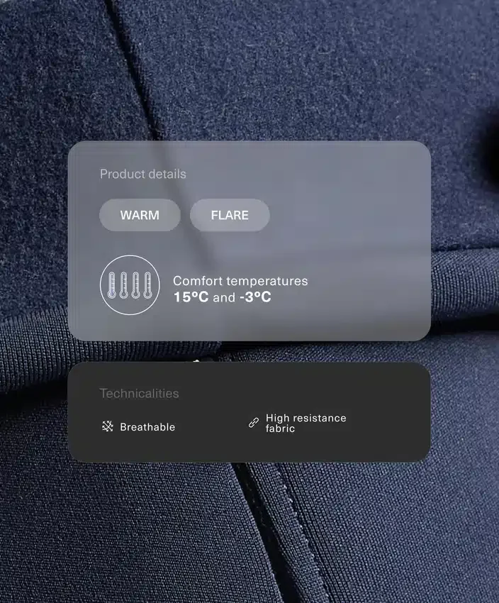 Warme Flare-Hose mit hoher Leibhöhe und Taschen Warme Flare-Hose mit hoher Leibhöhe und Taschen
