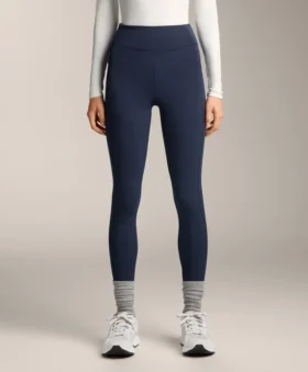 Warme, hoch geschnittene, knöchellange Leggings mit Taschen, 70 cm