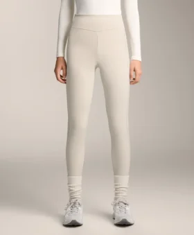 Warme, hoch geschnittene, knöchellange Leggings mit Taschen, 70 cm