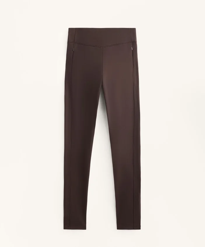 Warme, hoch geschnittene, knöchellange Leggings mit Taschen, 70 cm Warme, hoch geschnittene, knöchellange Leggings mit Taschen, 70 cm
