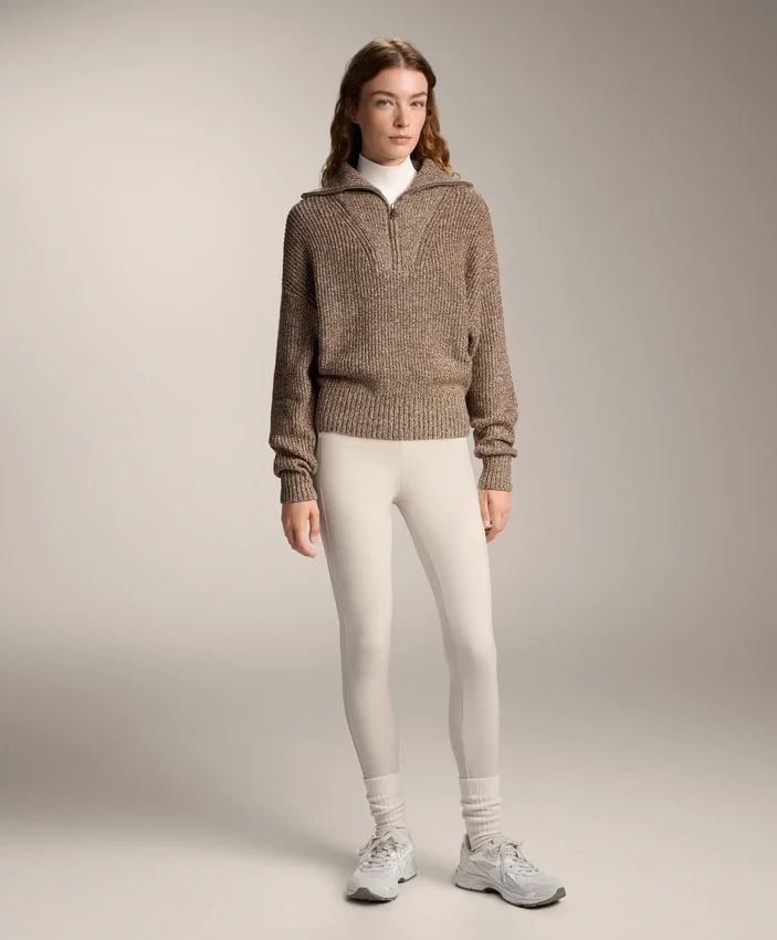 Warme, hoch geschnittene, knöchellange Leggings mit Taschen, 70 cm Warme, hoch geschnittene, knöchellange Leggings mit Taschen, 70 cm