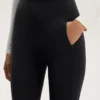 Warme, hoch geschnittene, knöchellange Leggings mit Taschen, 70 cm Warme, hoch geschnittene, knöchellange Leggings mit Taschen, 70 cm
