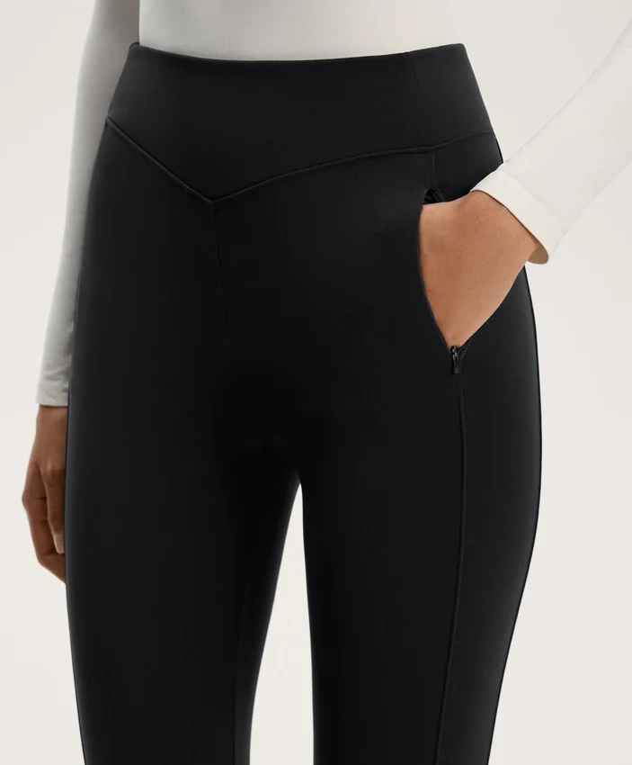 Warme, hoch geschnittene, knöchellange Leggings mit Taschen, 70 cm Warme, hoch geschnittene, knöchellange Leggings mit Taschen, 70 cm