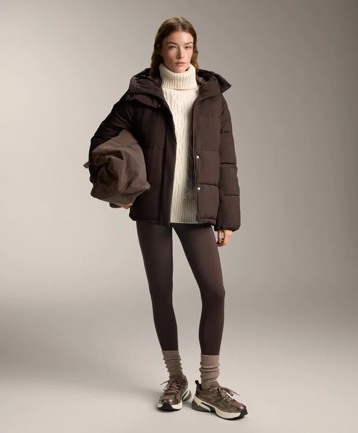 Warme, hoch geschnittene, knöchellange Leggings mit Taschen, 70 cm Warme, hoch geschnittene, knöchellange Leggings mit Taschen, 70 cm