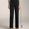 Warme Hose mit hoher Taille und geradem Bein Warme Hose mit hoher Taille und geradem Bein