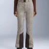 Wasserabweisende, bedruckte, hoch geschnittene Stretch-Skihose mit ausgestelltem Bein Wasserabweisende, bedruckte, hoch geschnittene Stretch-Skihose mit ausgestelltem Bein