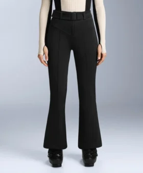 Wasserabweisende, hoch geschnittene Stretch-Skihose mit ausgestelltem Bein