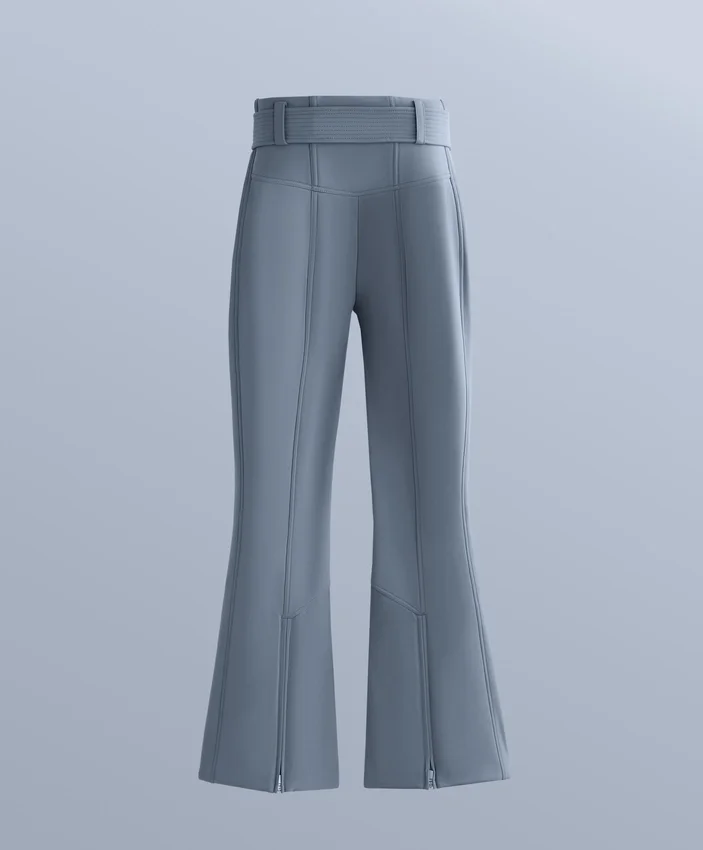 Wasserabweisende, hoch geschnittene Stretch-Skihose mit ausgestelltem Bein Wasserabweisende, hoch geschnittene Stretch-Skihose mit ausgestelltem Bein