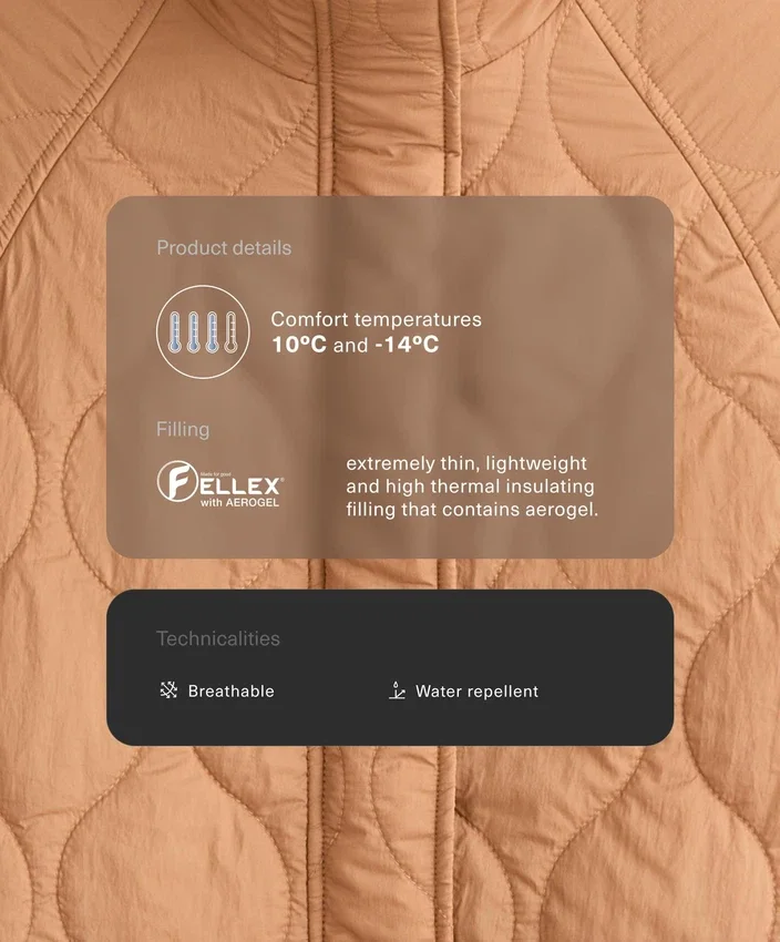 Wasserabweisende, mit Fellex® Aerogel gefütterte Jacke Wasserabweisende, mit Fellex® Aerogel gefütterte Jacke
