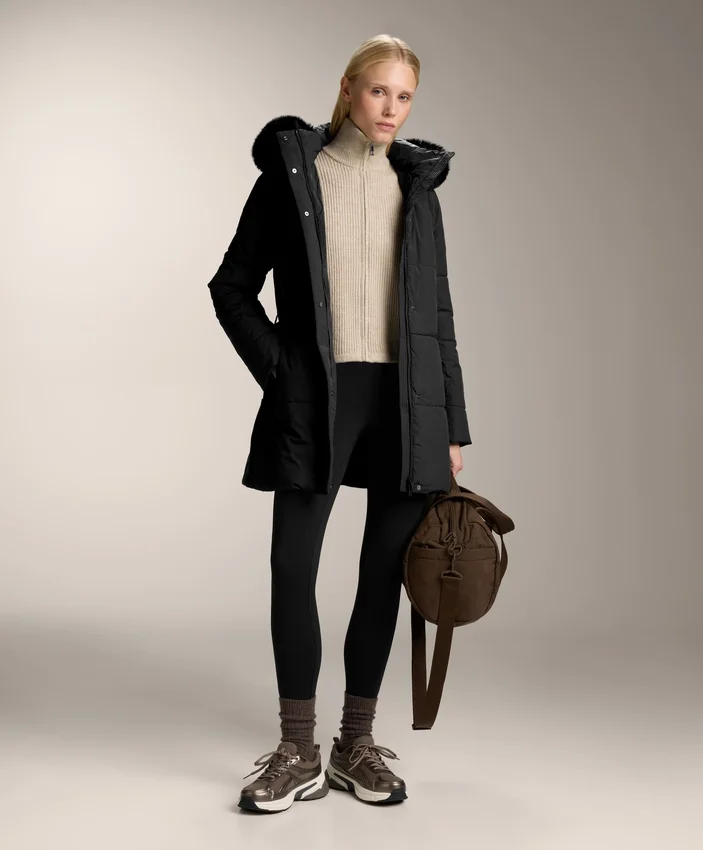 Wasserabweisende, mit Primaloft® gefütterte Midi-Jacke Wasserabweisende, mit Primaloft® gefütterte Midi-Jacke