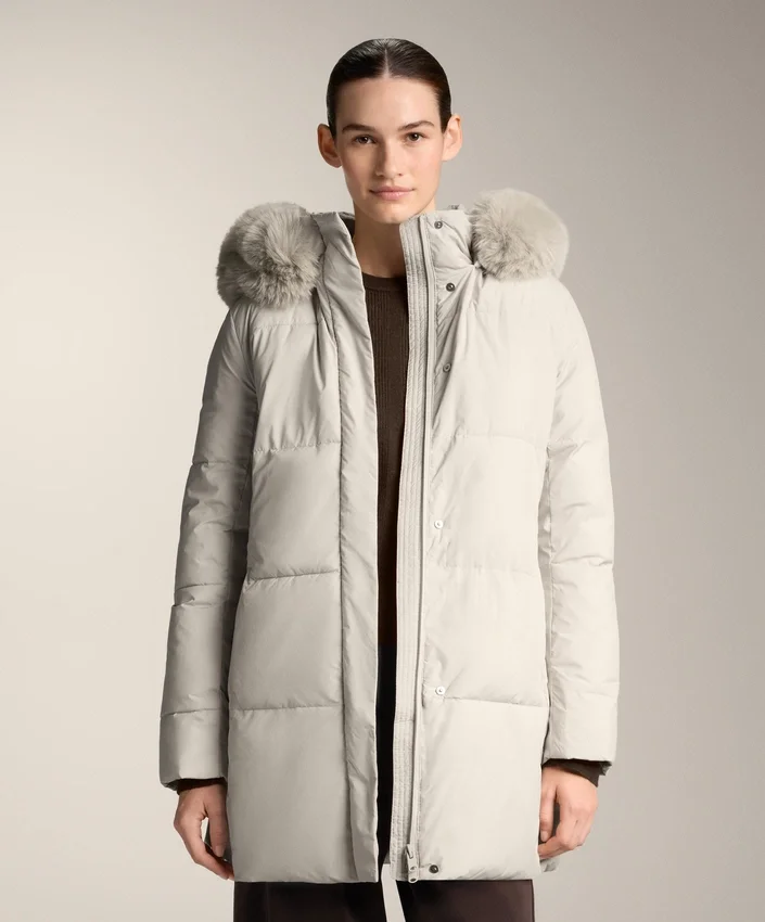 Wasserabweisende, mit Primaloft® gefütterte Midi-Jacke Wasserabweisende, mit Primaloft® gefütterte Midi-Jacke