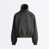 Wasserabweisende Nylon-Jacke im Karomuster Wasserabweisende Nylon-Jacke im Karomuster