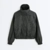 Wasserabweisende Nylon-Jacke im Karomuster Wasserabweisende Nylon-Jacke im Karomuster