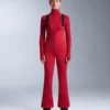 Wasserabweisende Ski-Latzhose mit ausgestelltem Bein Wasserabweisende Ski-Latzhose mit ausgestelltem Bein