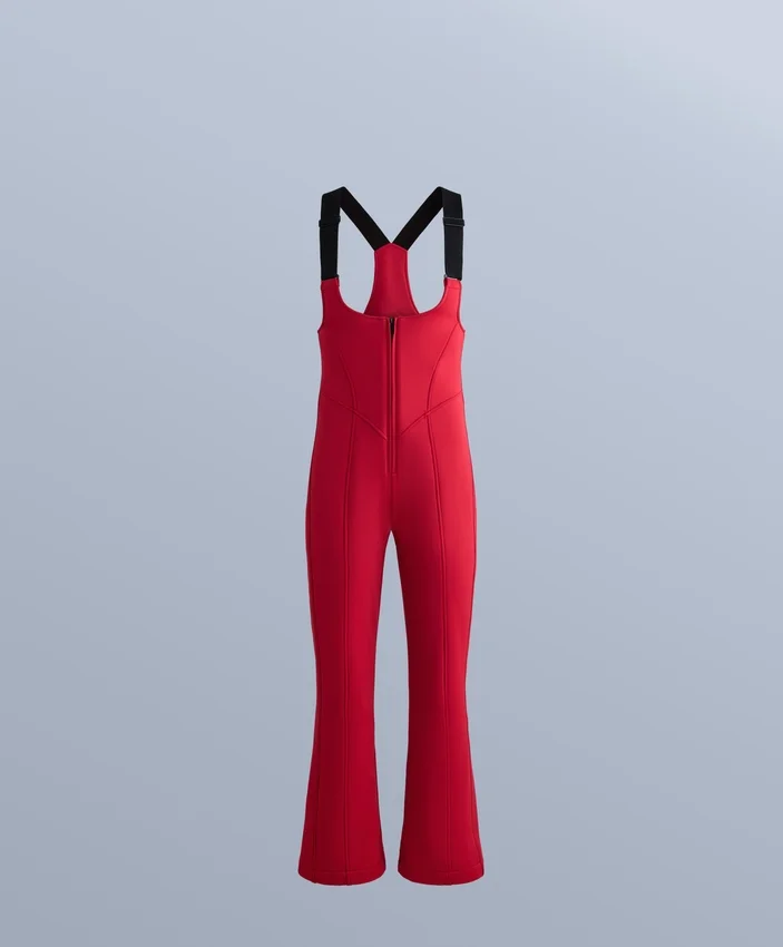 Wasserabweisende Ski-Latzhose mit ausgestelltem Bein Wasserabweisende Ski-Latzhose mit ausgestelltem Bein