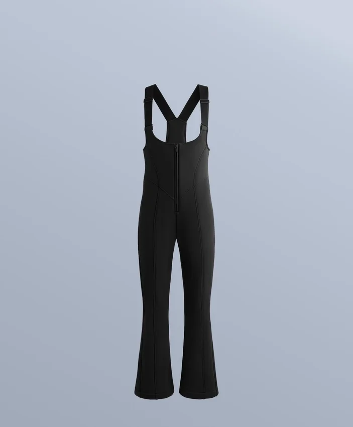 Wasserabweisende Ski-Latzhose mit ausgestelltem Bein Wasserabweisende Ski-Latzhose mit ausgestelltem Bein