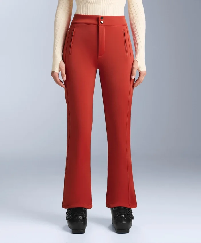 Wasserabweisende Stretch-Skihose mit ausgestelltem Bein Wasserabweisende Stretch-Skihose mit ausgestelltem Bein