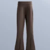 Wasserabweisende, durchgehende, ausgestellte Stretch-Skihose Wasserabweisende, durchgehende, ausgestellte Stretch-Skihose