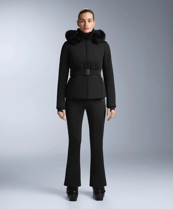 Wasserabweisende Stretch-Skihose mit ausgestelltem Bein Wasserabweisende Stretch-Skihose mit ausgestelltem Bein