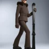 Wasserabweisende Stretch-Skihose mit ausgestelltem Bein Wasserabweisende Stretch-Skihose mit ausgestelltem Bein