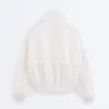 Wasserabweisende Trainingsjacke mit hohem Kragen