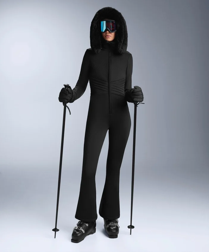 Wasserabweisender, figurbetonter Stretch-Jumpsuit für Skifahren Wasserabweisender, figurbetonter Stretch-Jumpsuit für Skifahren