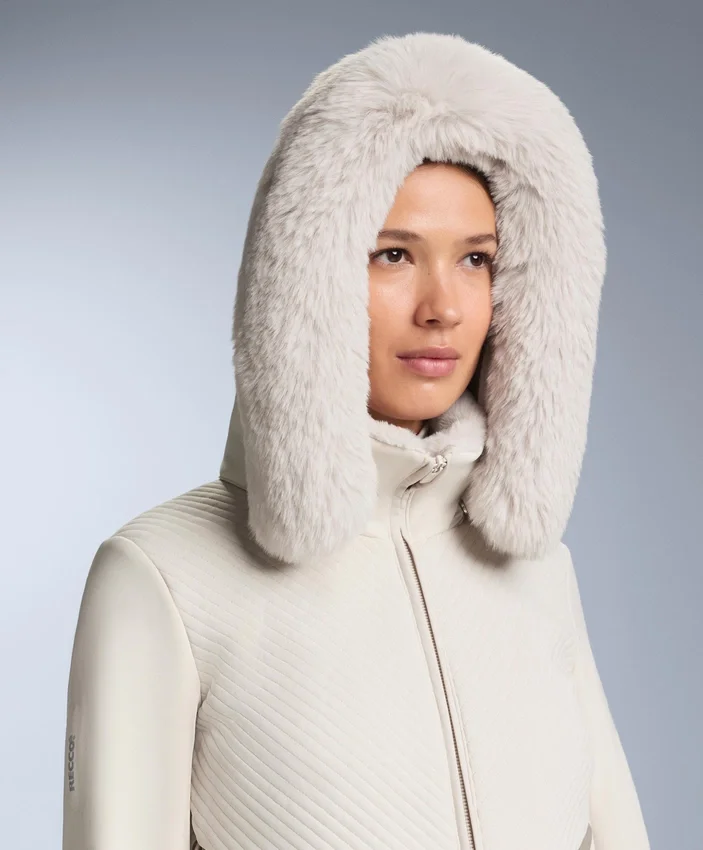 Wasserabweisender, figurbetonter Stretch-Ski-Jumpsuit im Colour-Block-Design Wasserabweisender, figurbetonter Stretch-Ski-Jumpsuit im Colour-Block-Design