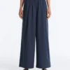 Weit geschnittene Hose aus 100 % Baumwollpopeline Weit geschnittene Hose aus 100 % Baumwollpopeline