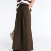 Weit geschnittene Hose aus 100 % Baumwollpopeline