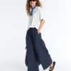 Weit geschnittene Hose aus 100 % Baumwollpopeline Weit geschnittene Hose aus 100 % Baumwollpopeline
