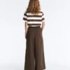 Weit geschnittene Hose aus 100 % Baumwollpopeline