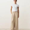 Weite, gestreifte Hose aus 100 % Leinen Weite, gestreifte Hose aus 100 % Leinen