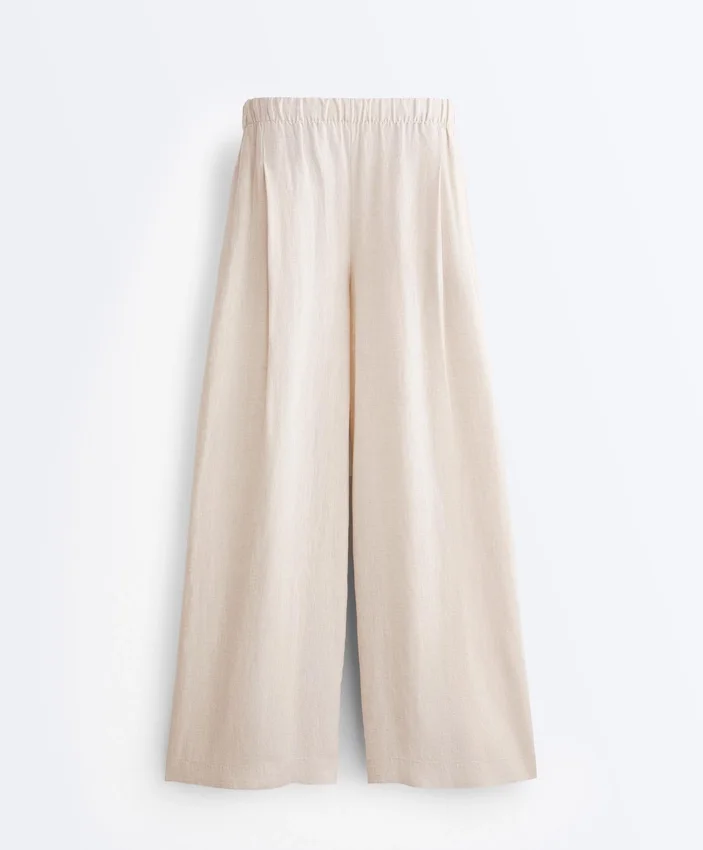 Weite Hose aus 100 % Leinen Weite Hose aus 100 % Leinen