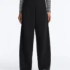 Weite Hose mit hoher Taille im Neopren-Look Weite Hose mit hoher Taille im Neopren-Look