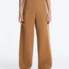 Weite Hose mit hoher Taille im Neopren-Look Weite Hose mit hoher Taille im Neopren-Look