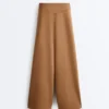 Weite Hose mit hoher Taille im Neopren-Look Weite Hose mit hoher Taille im Neopren-Look