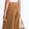 Weite Hose mit hoher Taille im Neopren-Look Weite Hose mit hoher Taille im Neopren-Look