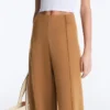 Weite Hose mit hoher Taille im Neopren-Look Weite Hose mit hoher Taille im Neopren-Look
